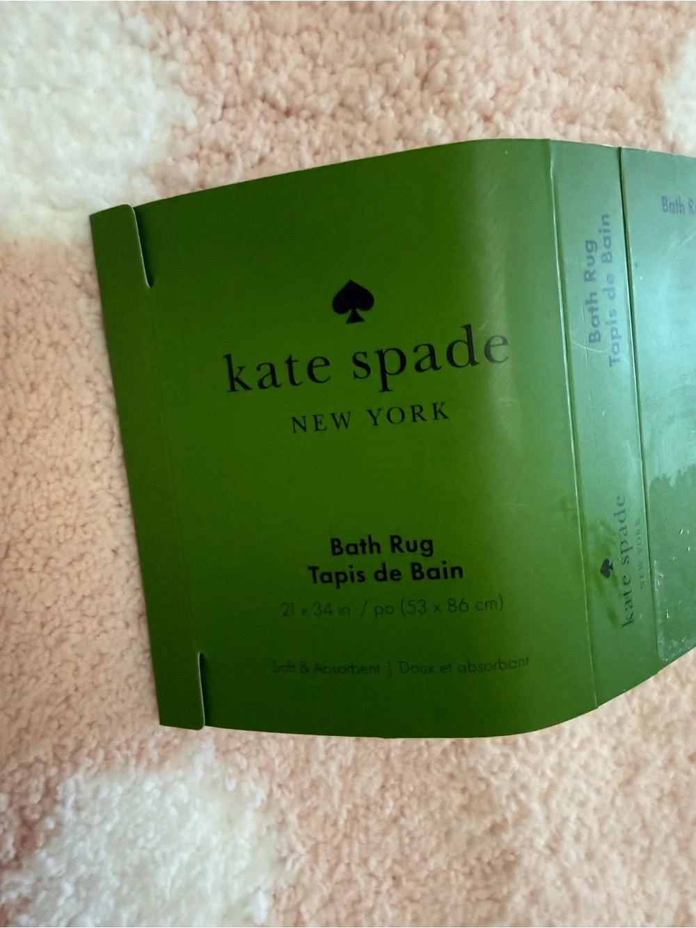Kate Spade New York Pink & White Polka Dot Bath Rug